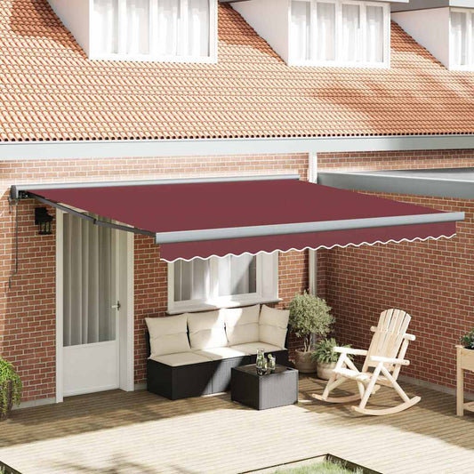 Toldo retrátil automático 400x300 cm bordô