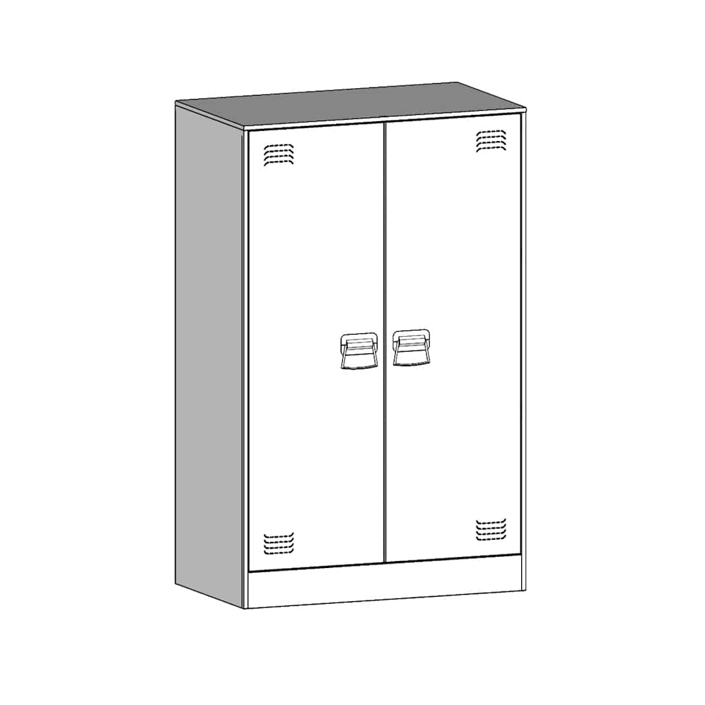 Aparador 67x39x107 cm aço branco