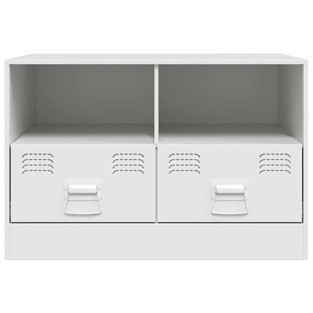 Móveis de TV aço branco, 2 pcs
