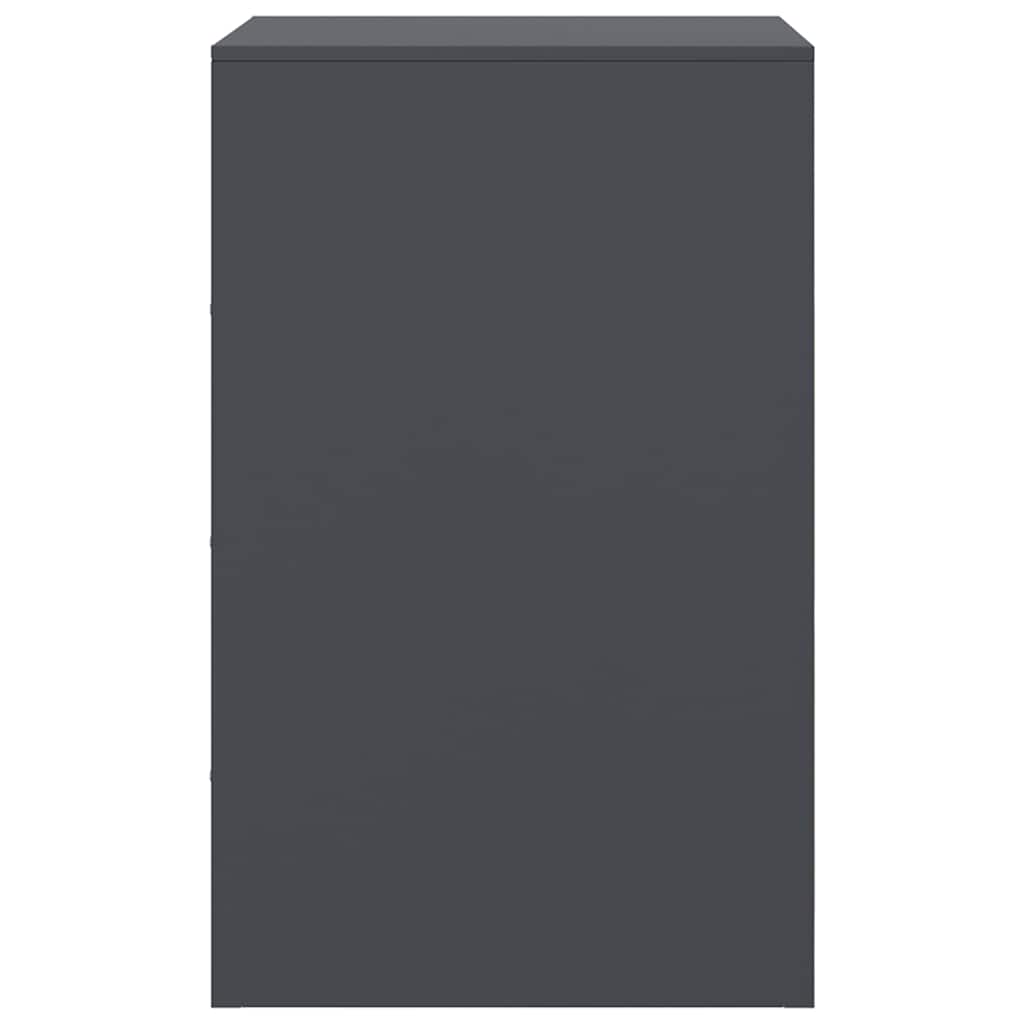 Mesa de cabeceira 34,5x39x62 cm aço antracite