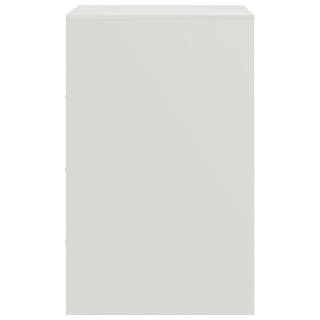 Mesas de cabeceira 2 pcs 34,5x39x62 cm aço branco