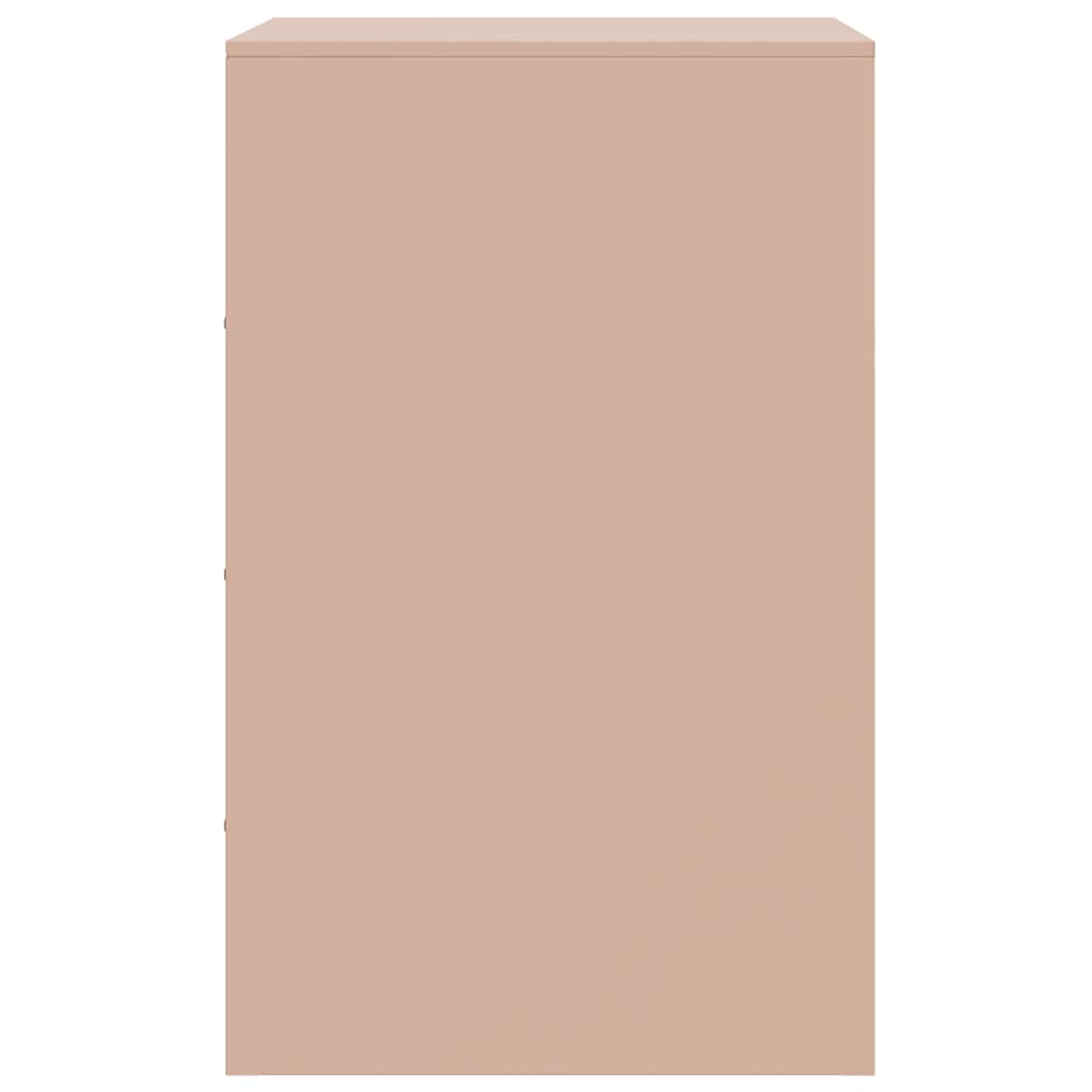 Mesas de cabeceira 2 pcs 34,5x39x62 cm aço rosa