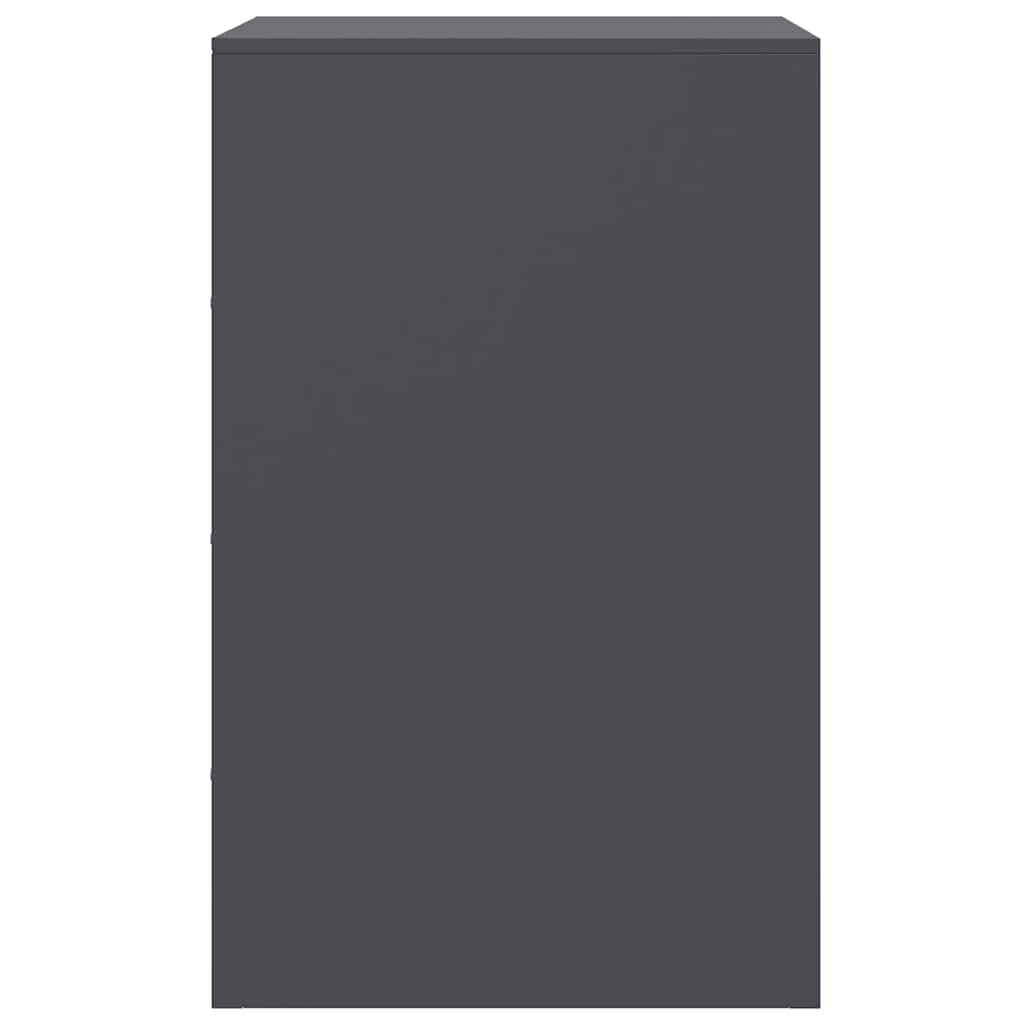 Mesas de cabeceira 2 pcs 34,5x39x62 cm aço antracite