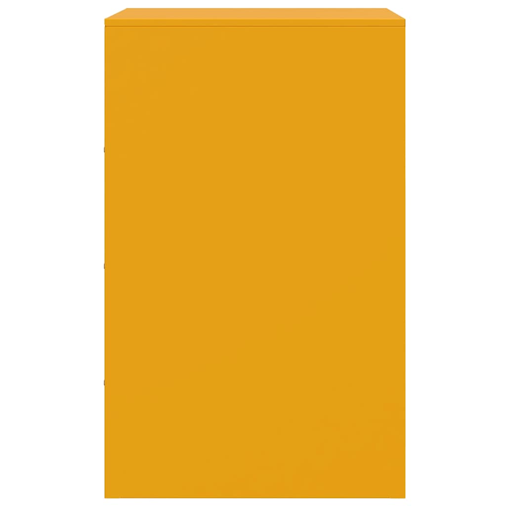 Mesas de cabeceira 2 pcs 34,5x39x62 cm aço amarelo mostarda