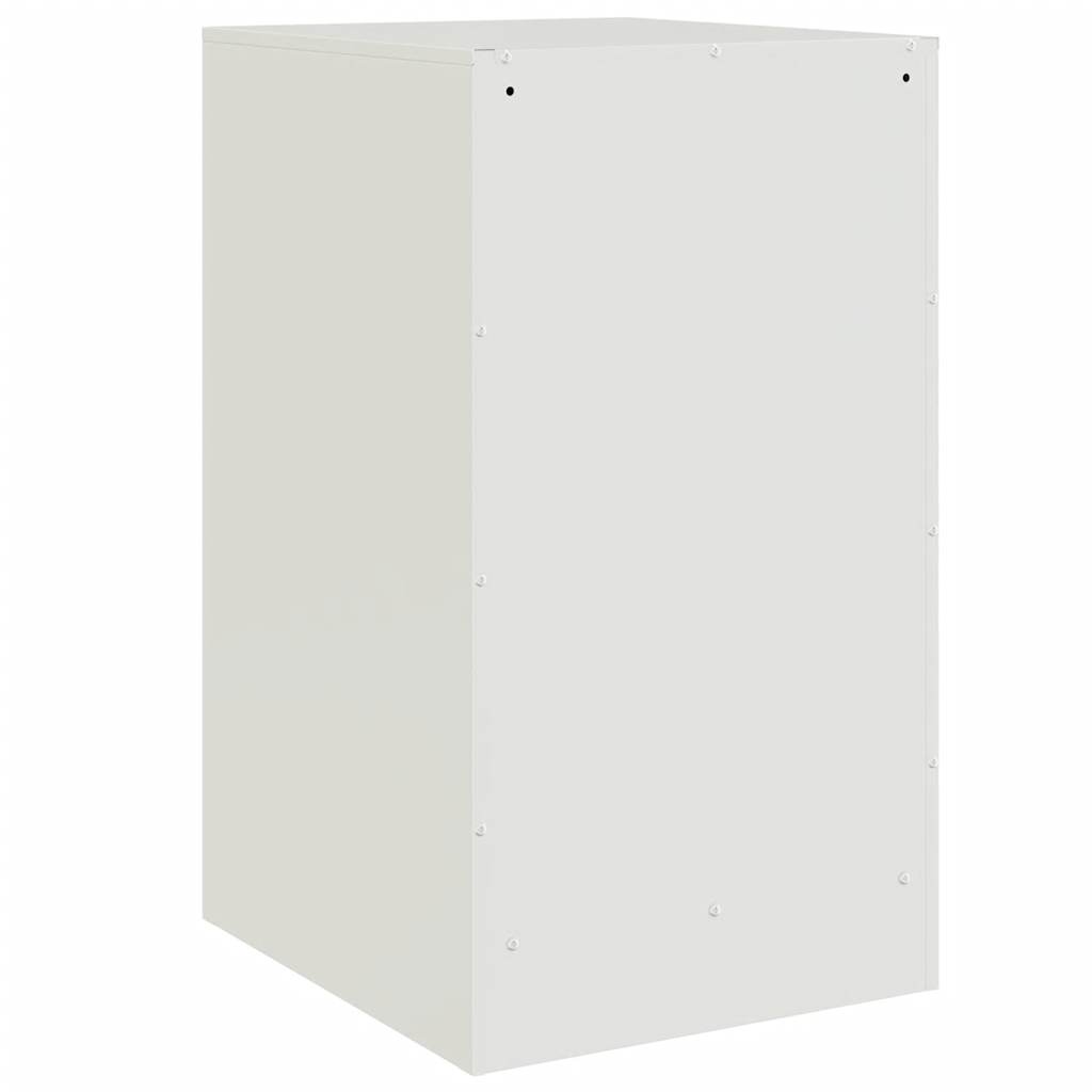 Mesa de cabeceira 34,5x39x62 cm aço branco
