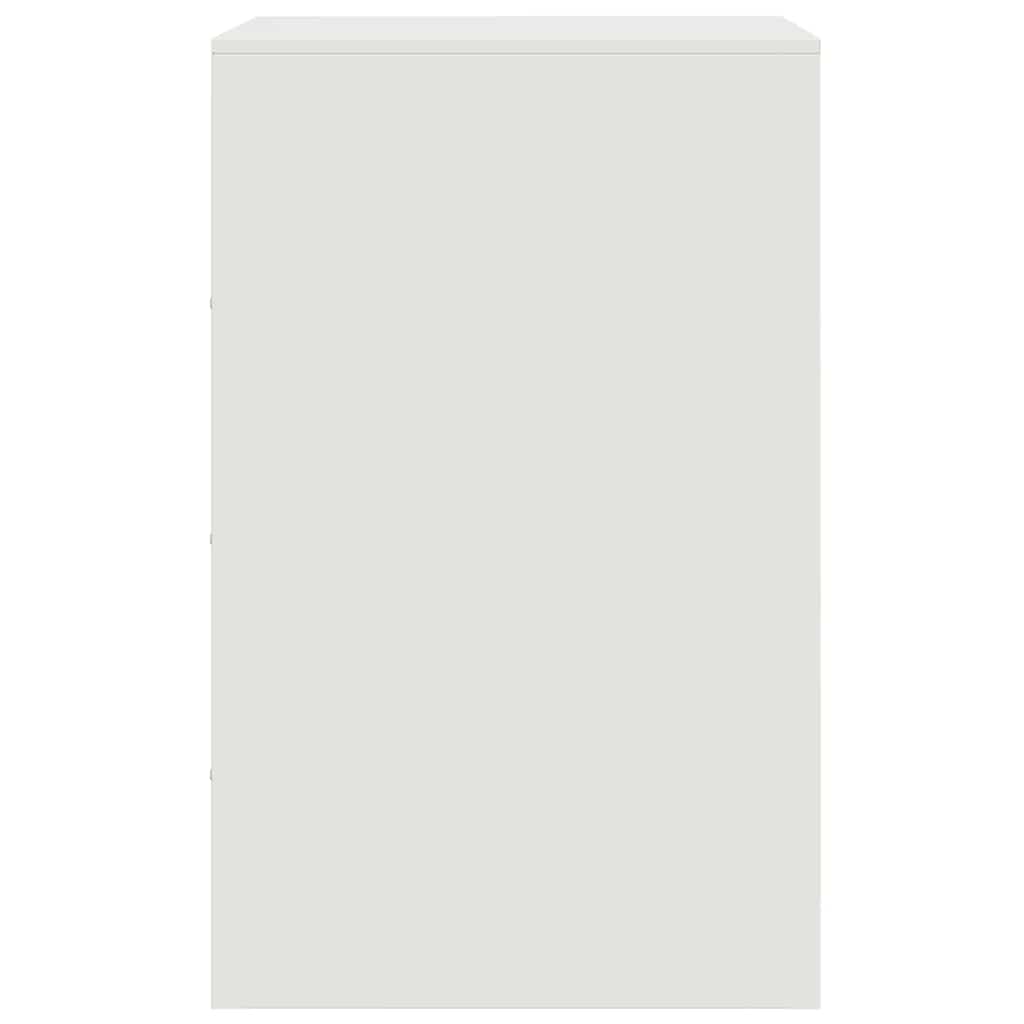 Mesas de cabeceira 2 pcs 34,5x39x62 cm aço branco