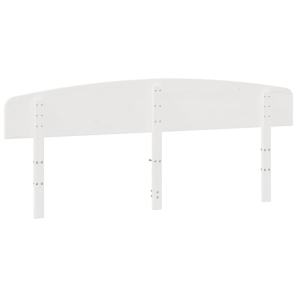 Cabeceira 180 cm madeira de pinho maciça branco