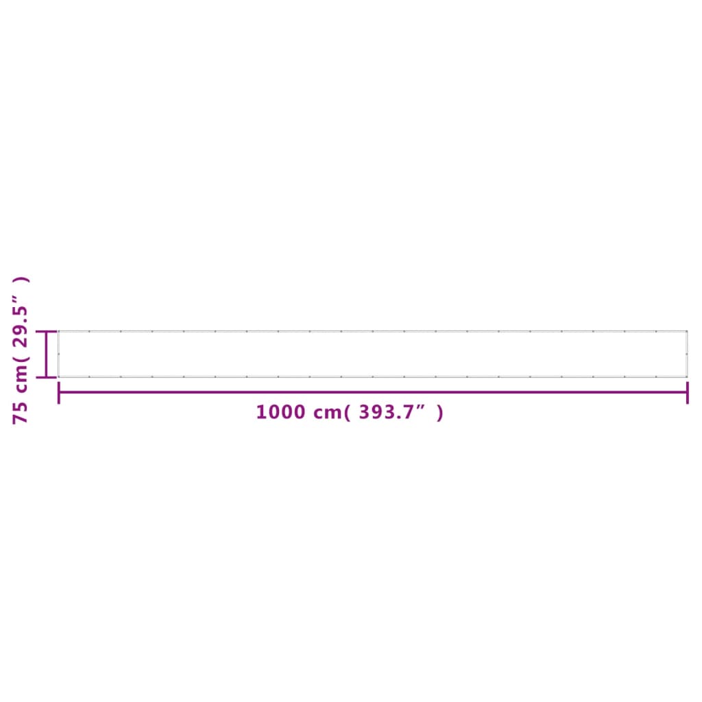 Tela de varanda 75x1000 cm 100% poliéster oxford antracite