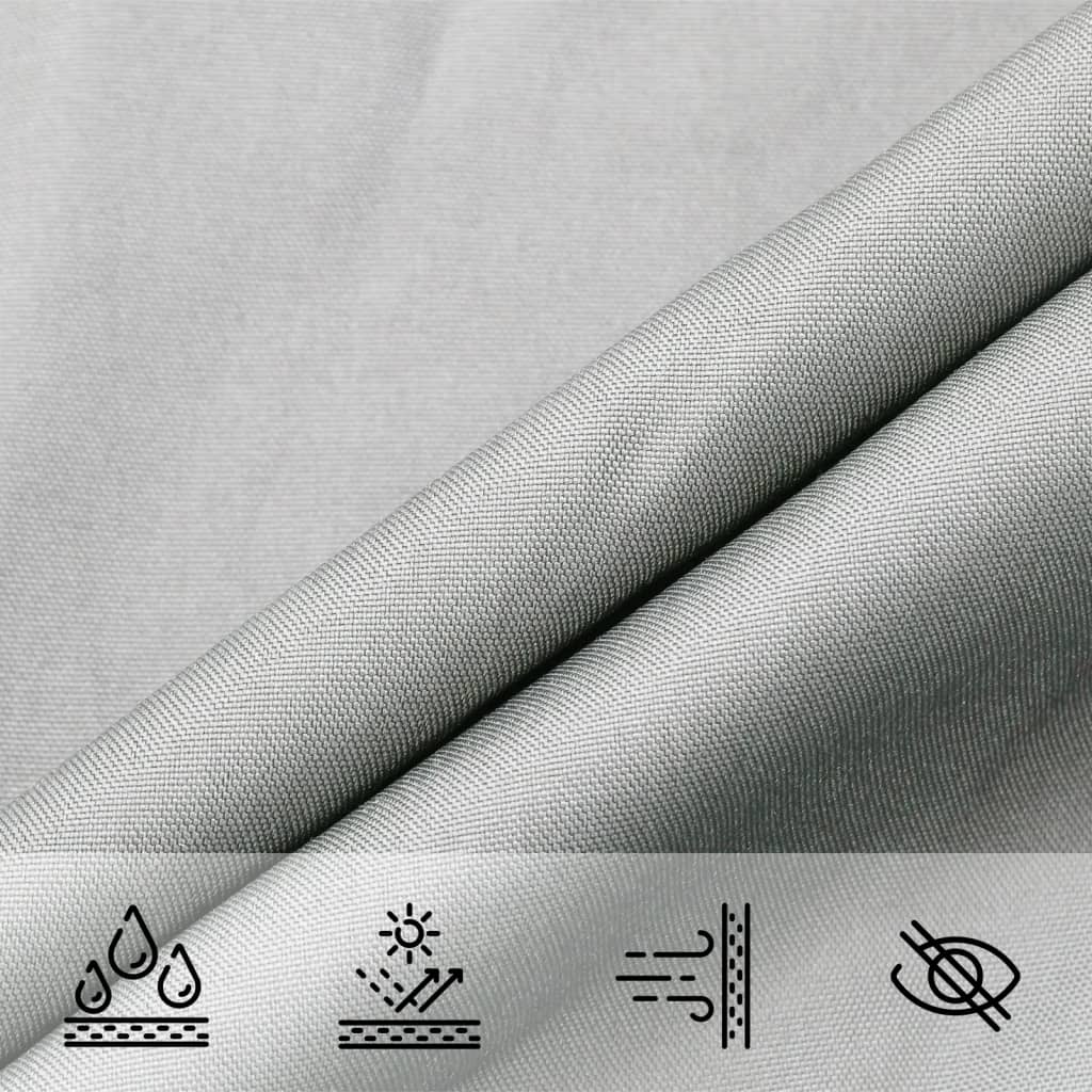 Para-sol estilo vela 4,5x4,5x4,5m oxford poliéster cinza-claro