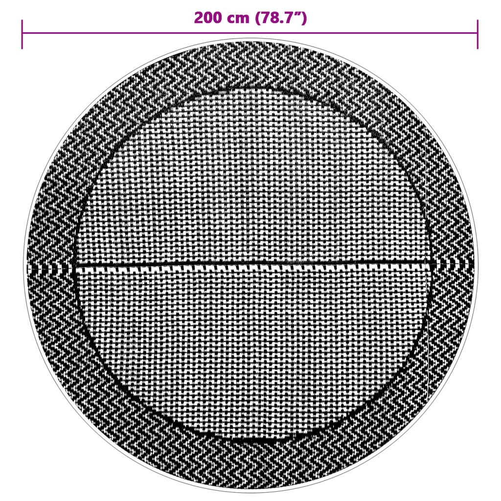 Tapete de exterior Ø200 cm ARAKIL PP cinzento