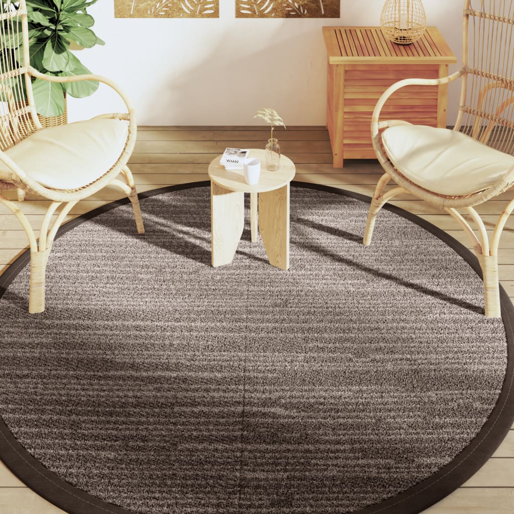 Tapete de exterior Ø200 cm ARAKIL PP castanho