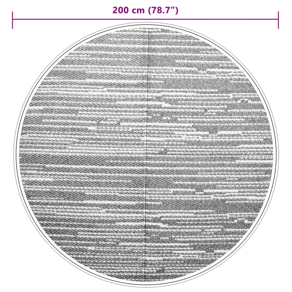 Tapete de exterior Ø200 cm ARAKIL PP castanho