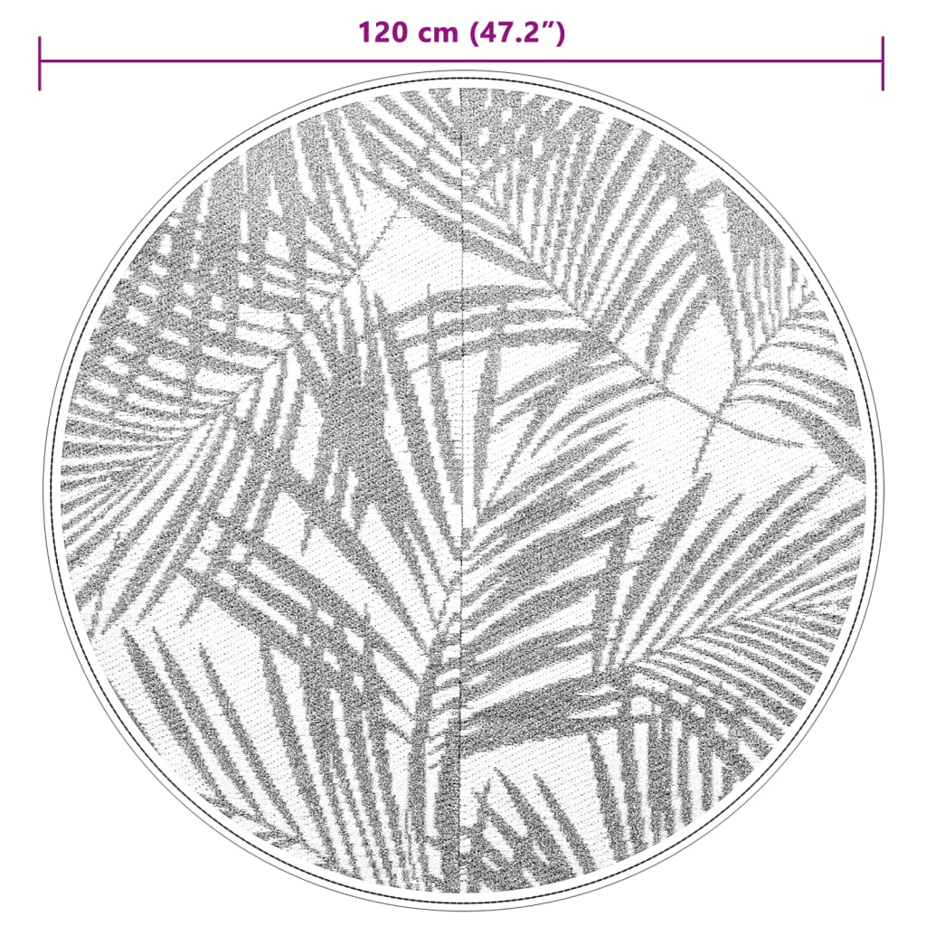Tapete de exterior Ø120 cm ARAKIL PP Verde