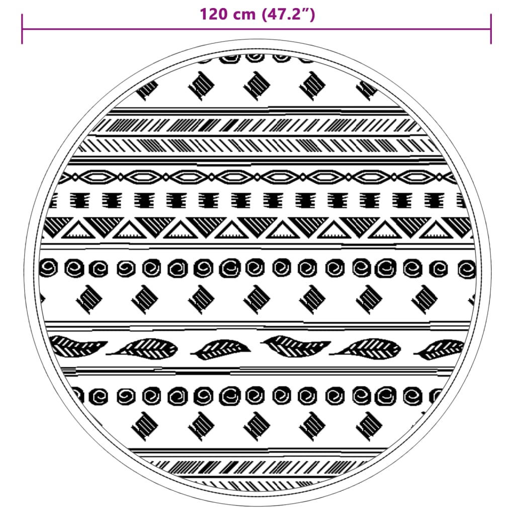 Tapete de exterior Ø120 cm ARAKIL PP cinzento