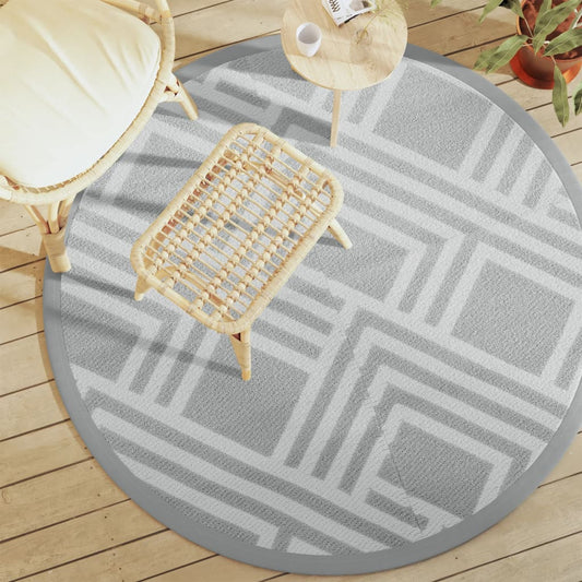 Tapete de exterior Ø160 cm ARAKIL PP cinzento