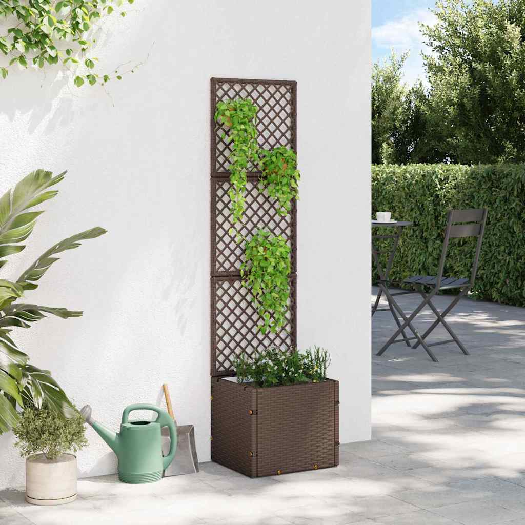 Floreira Castanho 35 x 30 x 135 cm Metal