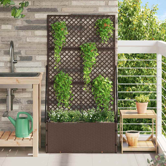 Floreira Castanho 70 x 30 x 135 cm Metal
