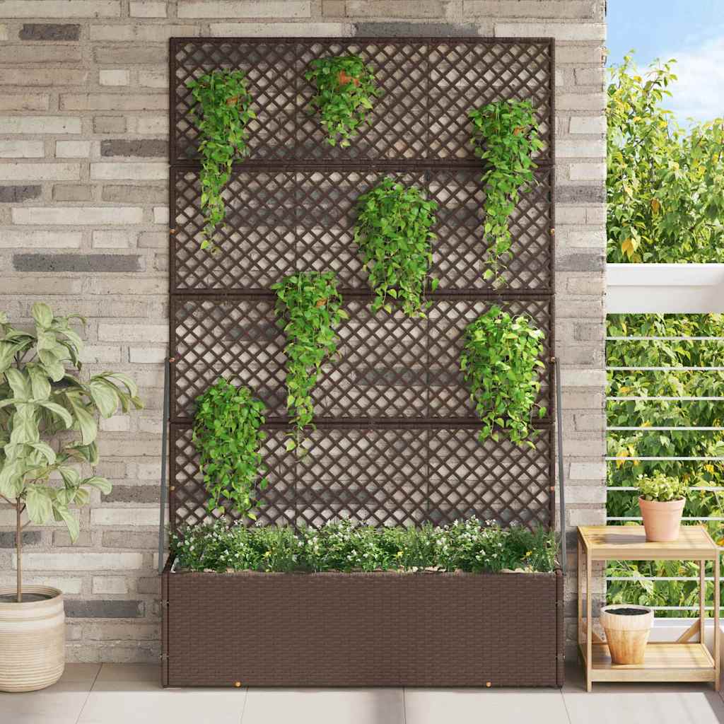Floreira Castanho 105 x 30 x 170 cm Metal