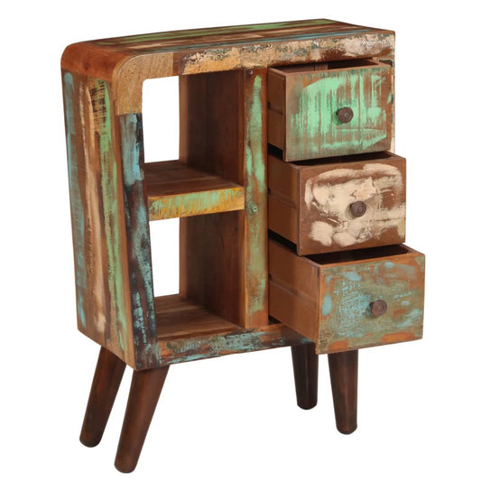 Aparador 55x30x80 cm madeira recuperada maciça