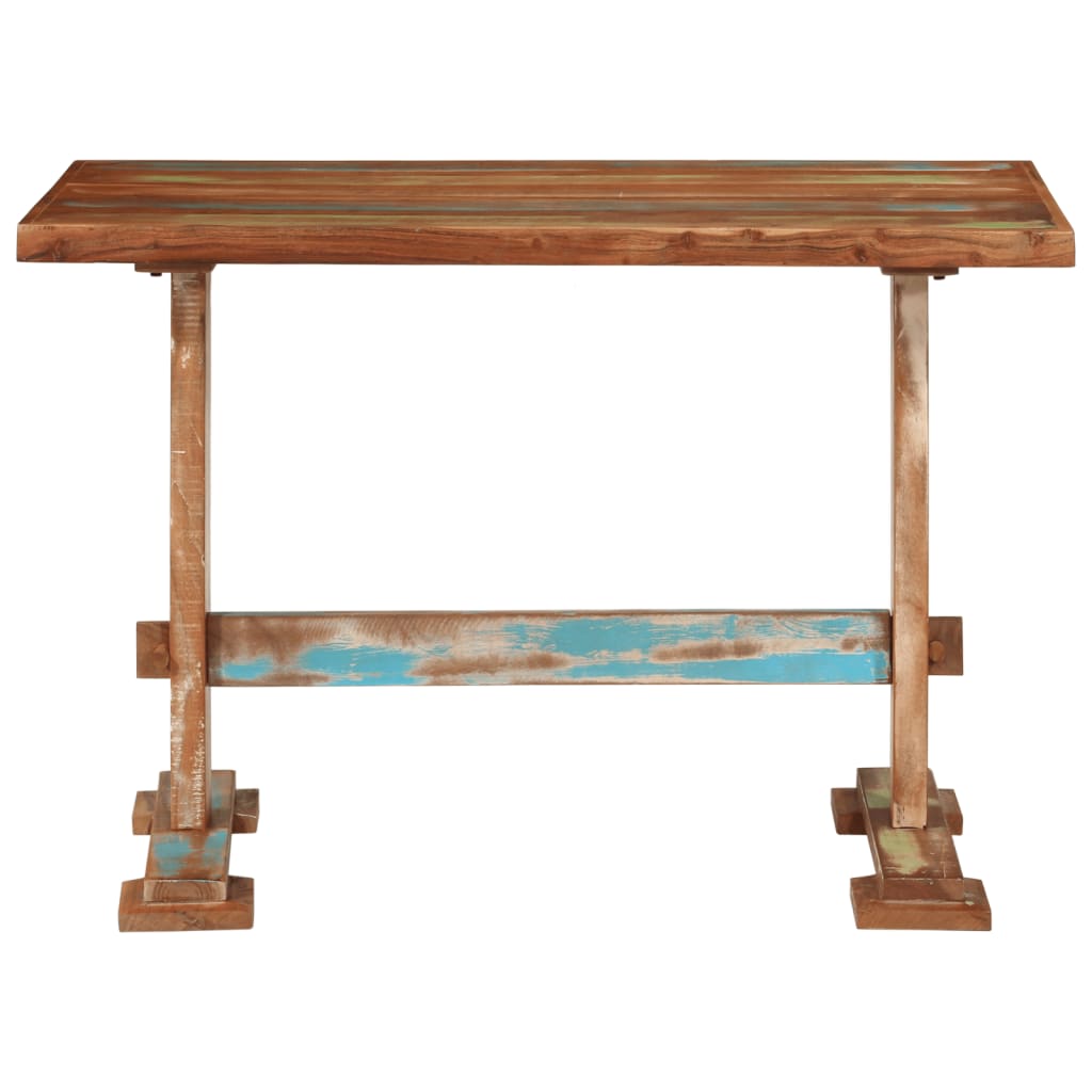 Mesa de jantar 110x55x78 cm madeira recuperada maciça