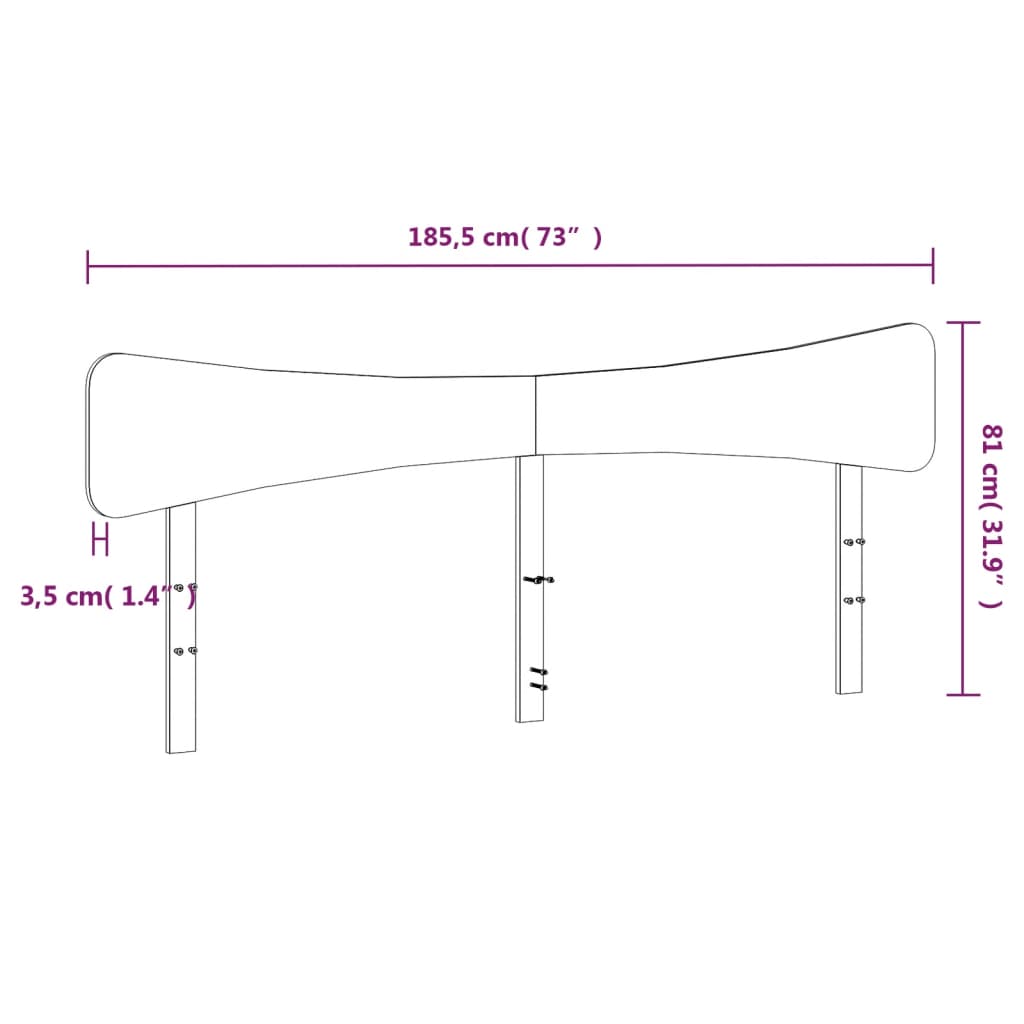 Cabeceira 180 cm madeira de pinho maciça branco