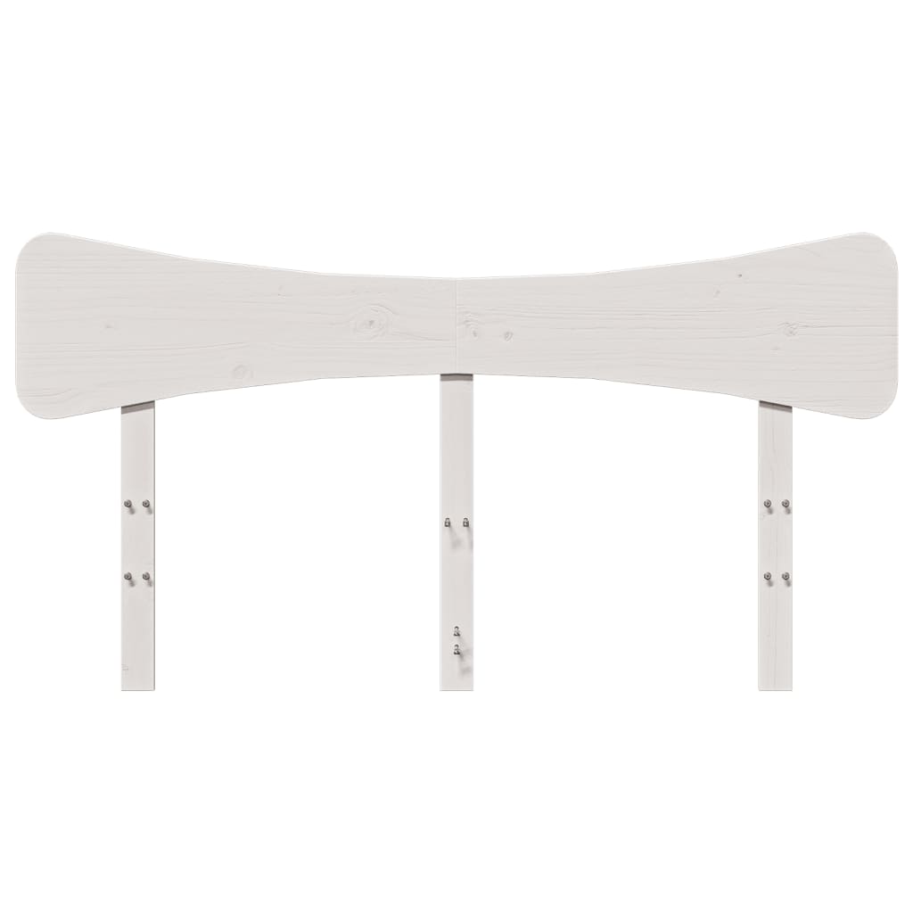 Cabeceira 140 cm madeira de pinho maciça branco
