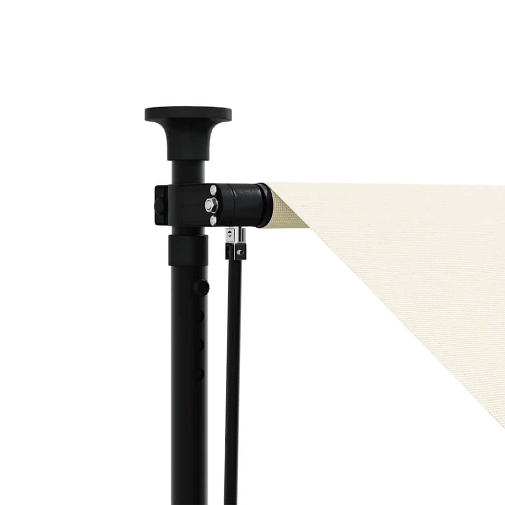 Toldo retrátil 400x150 cm tecido e aço cor creme