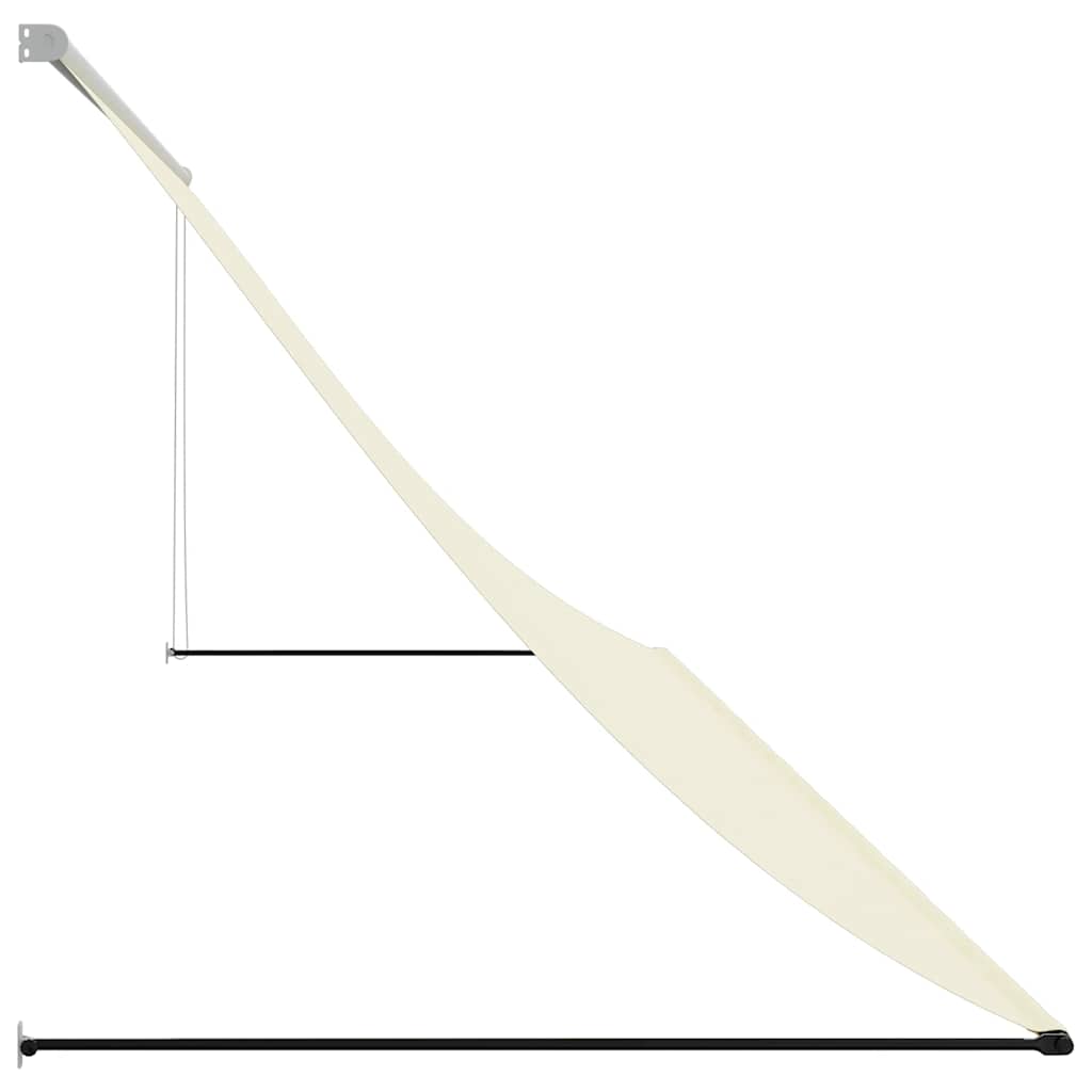 Toldo retrátil 400x150 cm tecido e aço cor creme