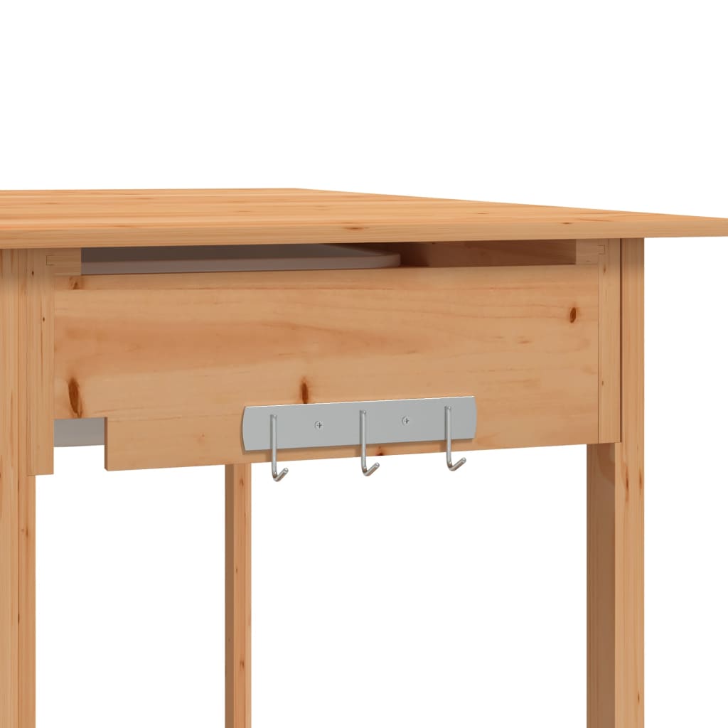 Mesa de cultivo com pia 147,5x44x139,5 cm abeto maciço castanho