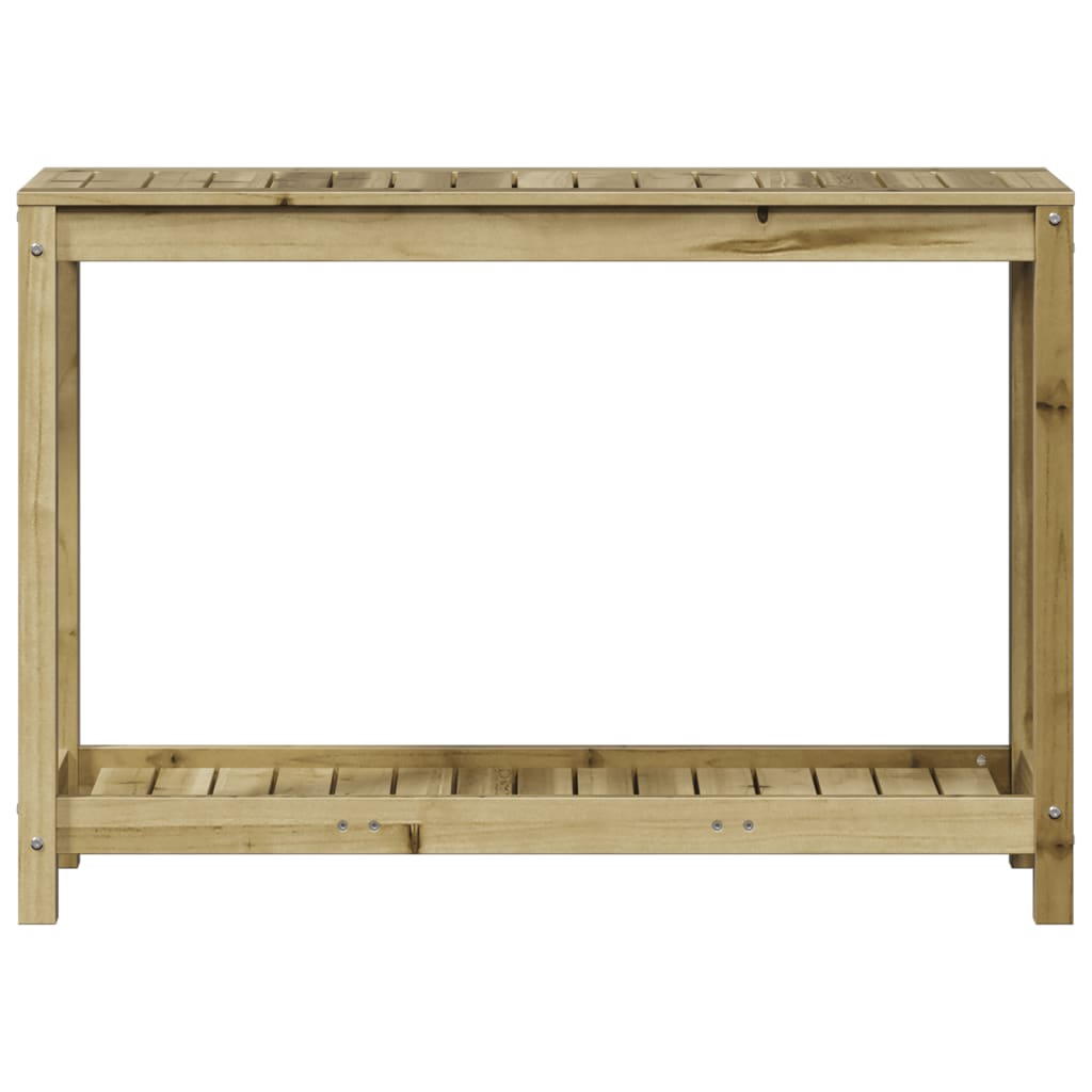 Mesa de jardinagem c/ prateleira 108x35x75 cm pinho impregnado