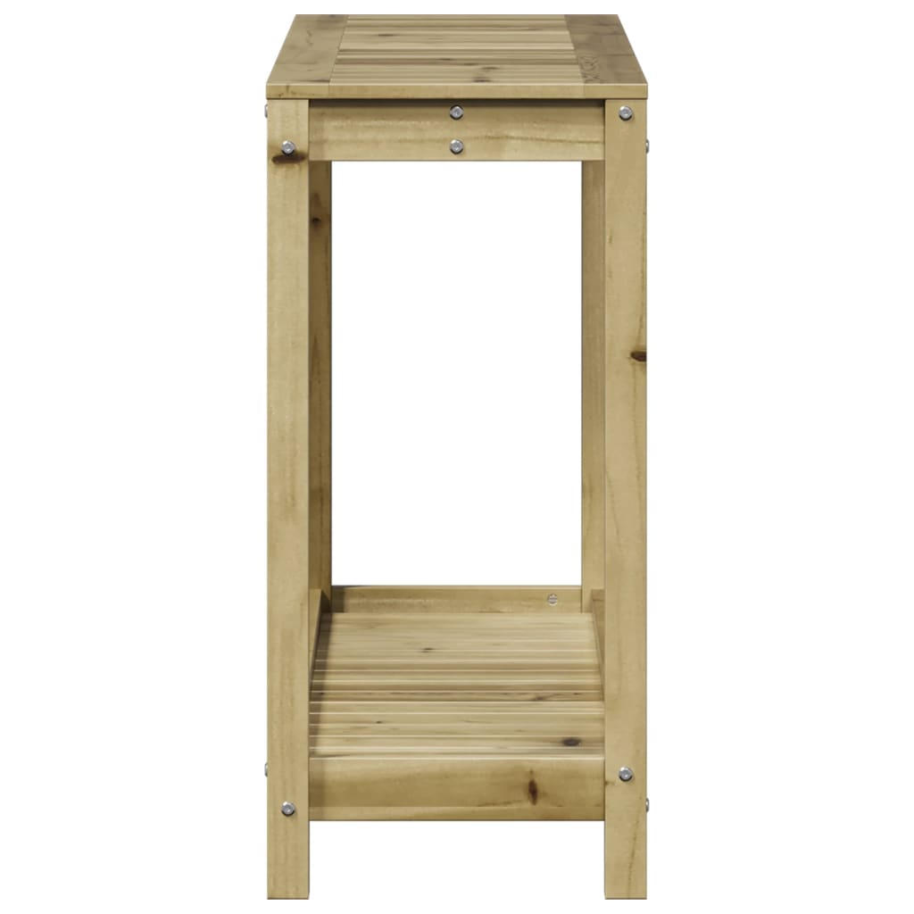 Mesa de jardinagem c/ prateleira 108x35x75 cm pinho impregnado