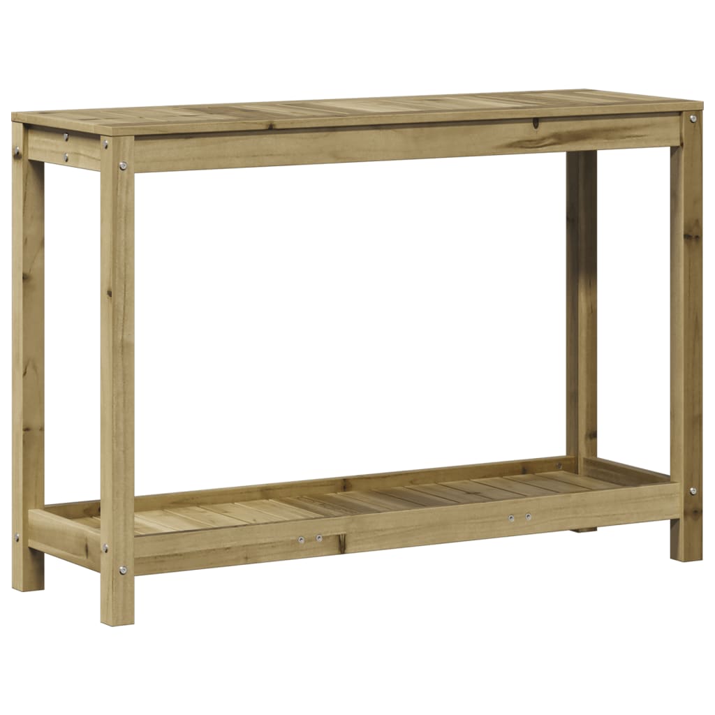 Mesa de jardinagem c/ prateleira 108x35x75 cm pinho impregnado