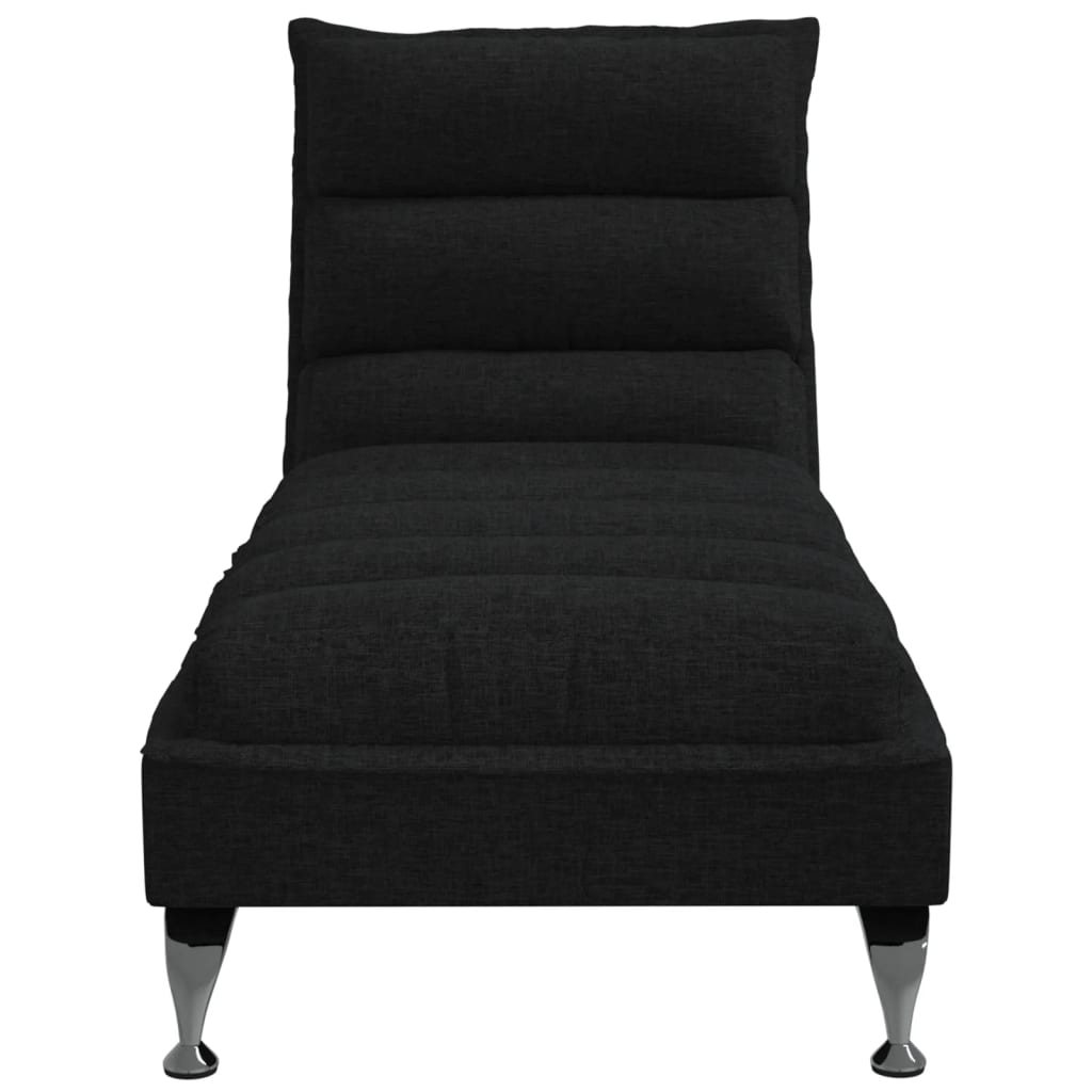 Chaise lounge com almofadões tecido preto