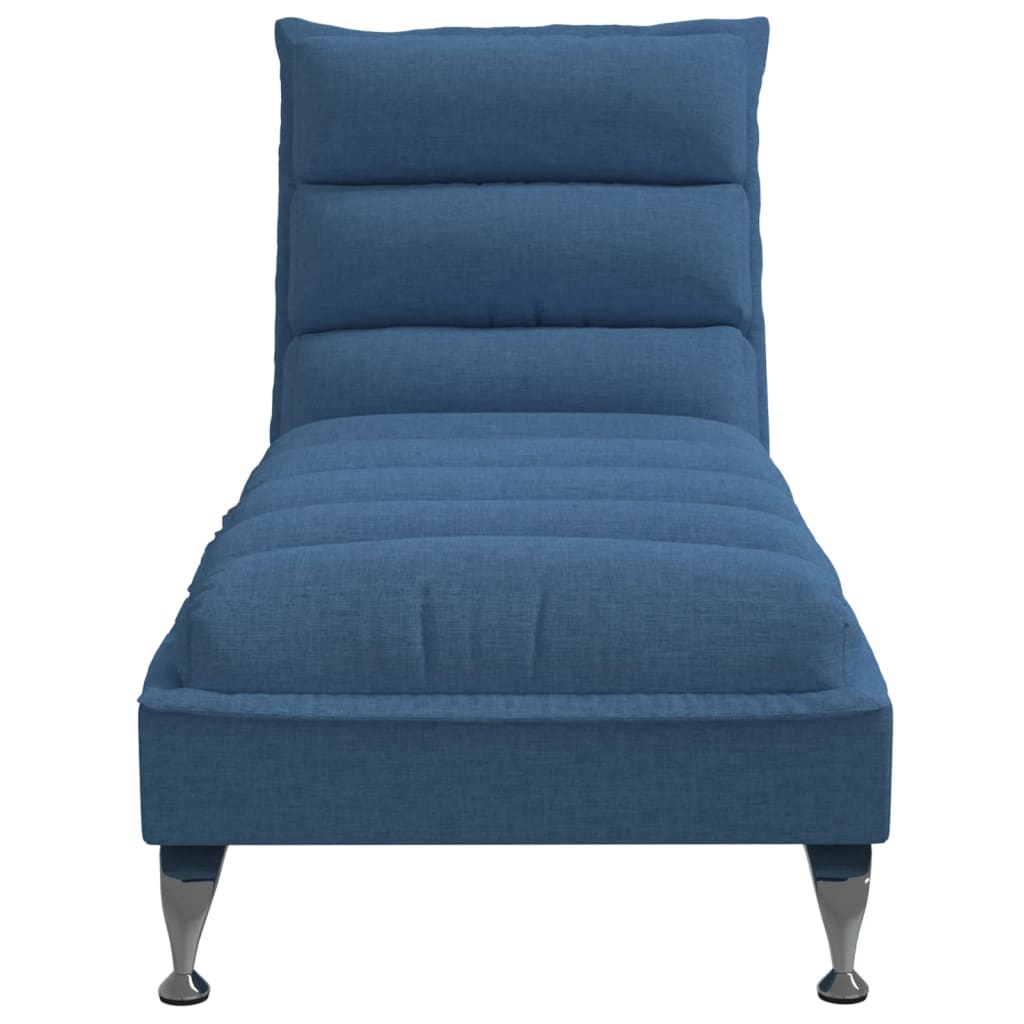 Chaise lounge com almofadões tecido azul