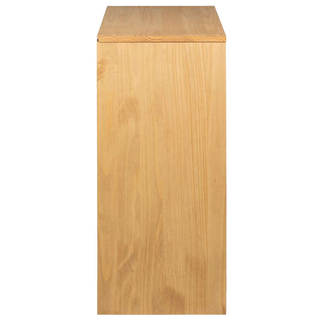 Cómoda SAUDA 76,5x39x91 cm madeira de pinho maciça cor carvalho