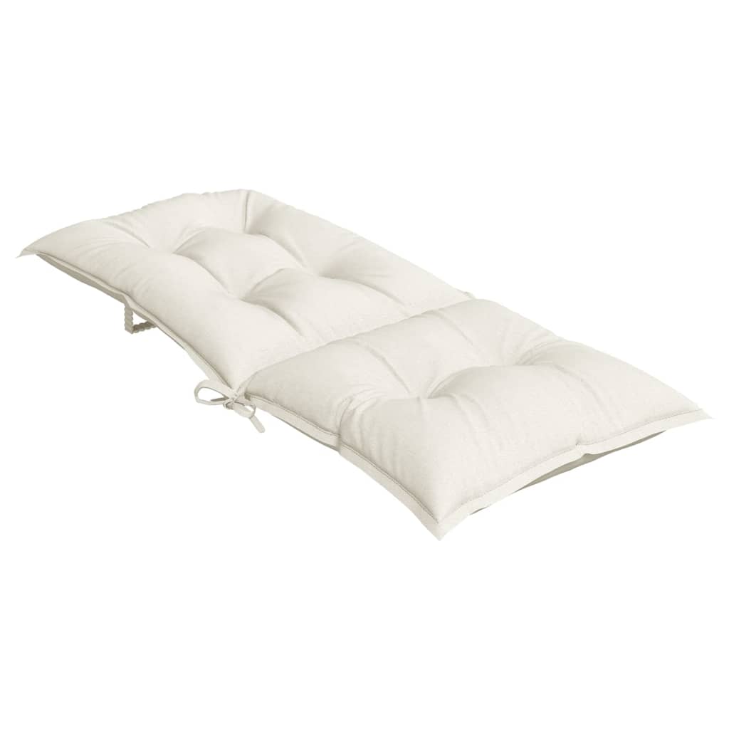 Almofadões para cadeiras altas 4 pcs mesclado tecido creme