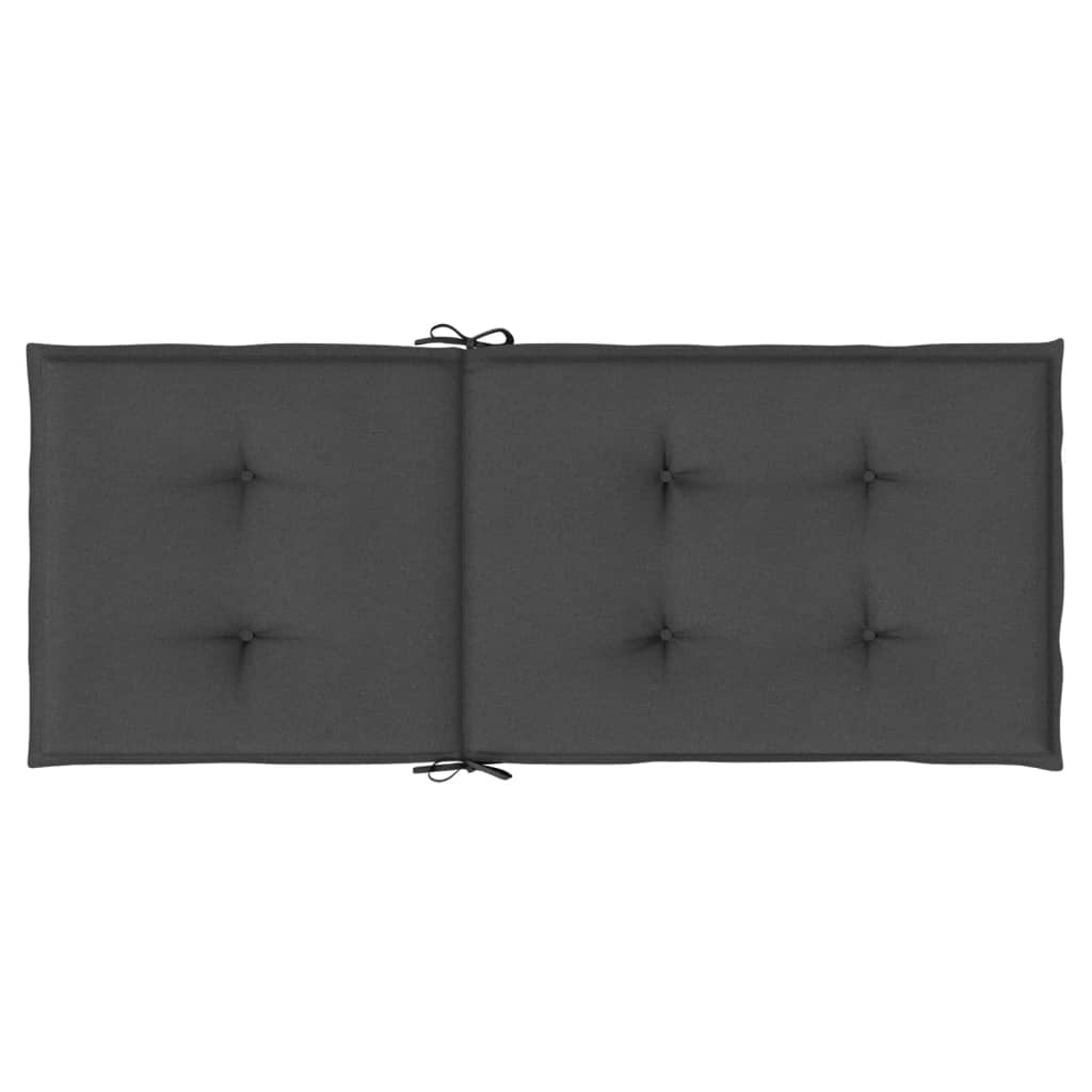 Almofadões para cadeiras altas 6 pcs mesclado tecido antracite