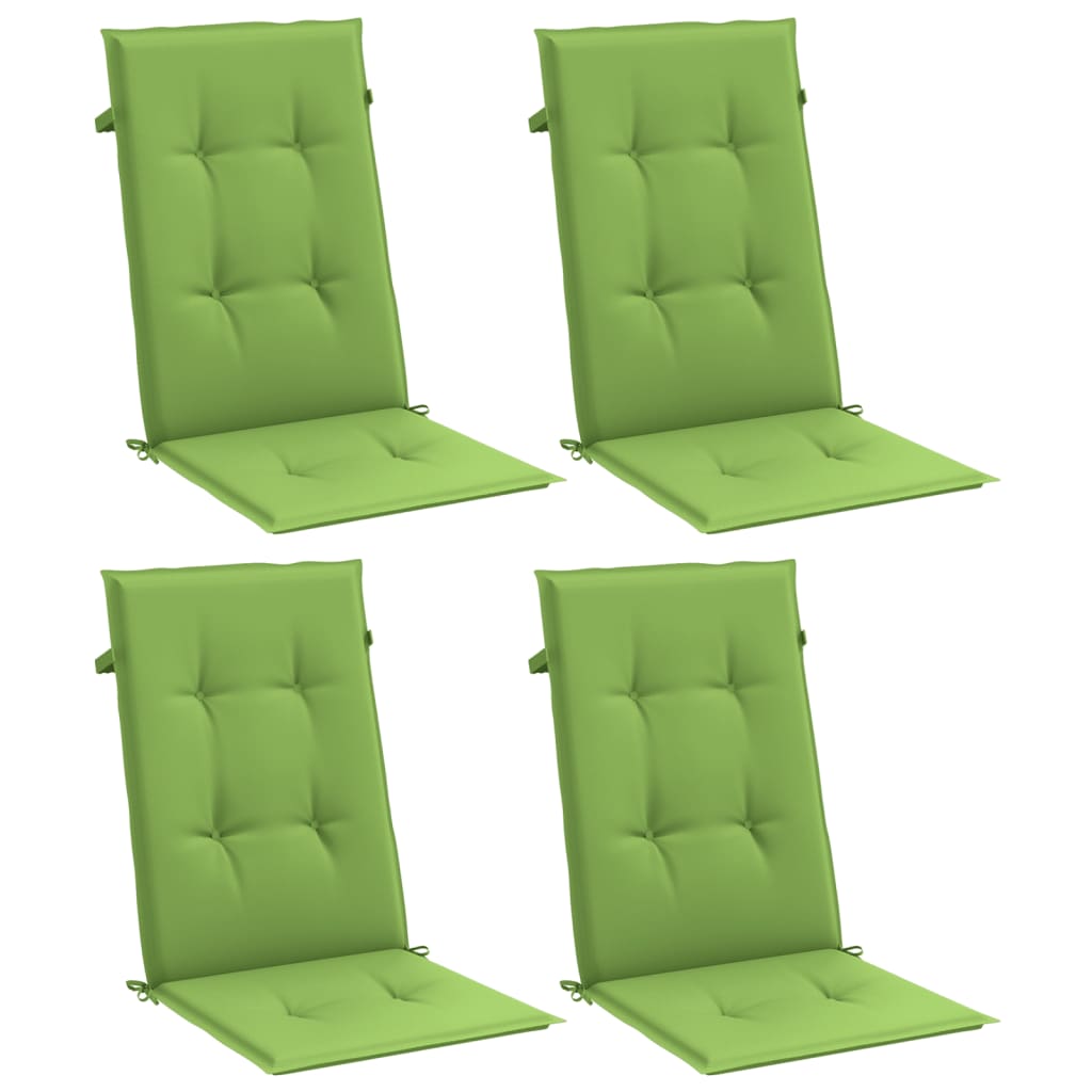 Almofadões cadeiras altas 4pcs mesclado tecido verde