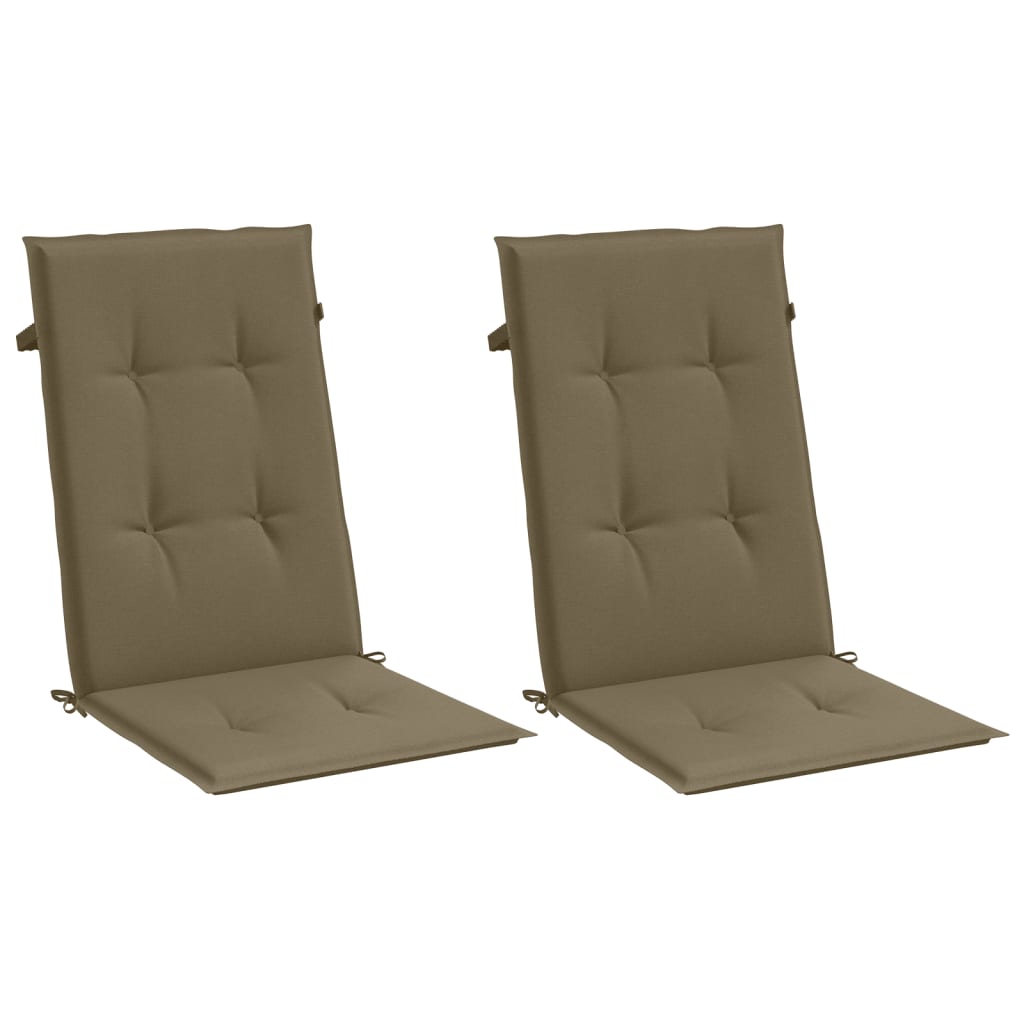 Almofadões p/ cadeiras altas 2 pcs mesclado tecido cinza-acas.
