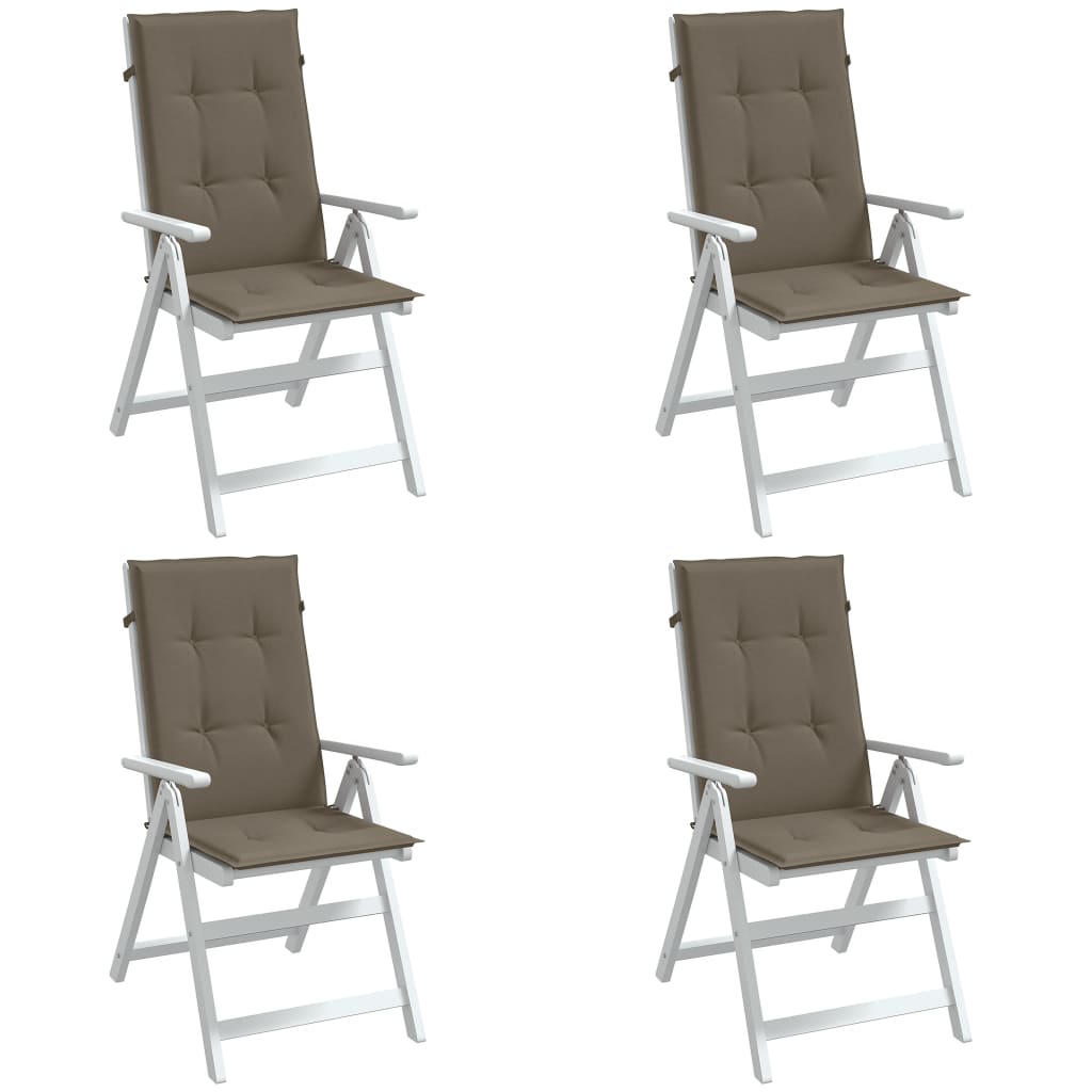 Almofadões p/ cadeiras altas 4 pcs mesclado tecido cinza-acas.