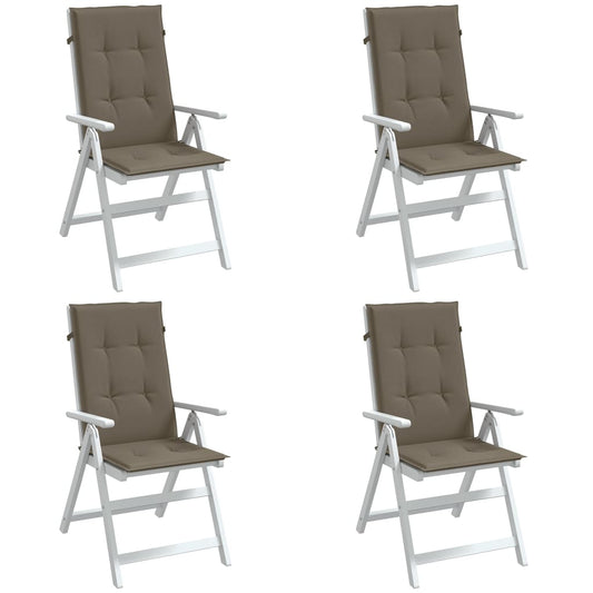 Almofadões p/ cadeiras altas 4 pcs mesclado tecido cinza-acas.