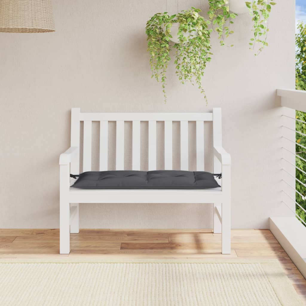 Almofadão banco jardim 100x50x7cm mesclado tecido antracite