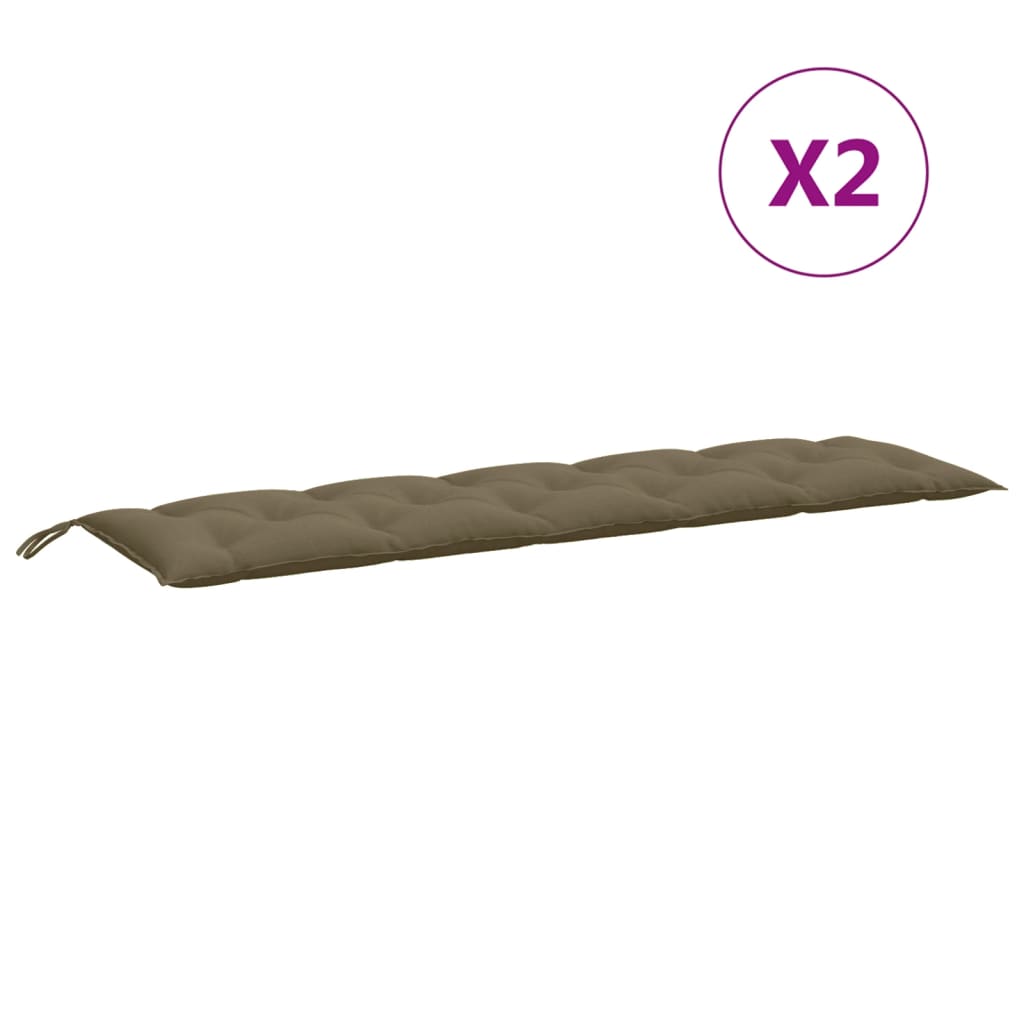 Almofadões banco jardim 2pcs 180x50x7 cm mesclado tecido