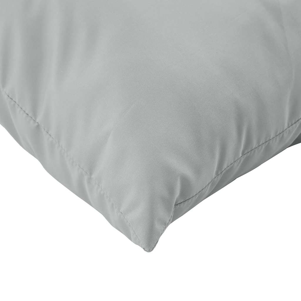 Almofadões de paletes 3 pcs mesclado tecido cinza-claro