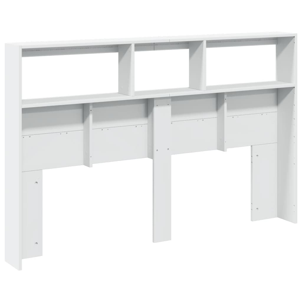 Armário de cabeceira com luzes LED 160x17x102 cm branco