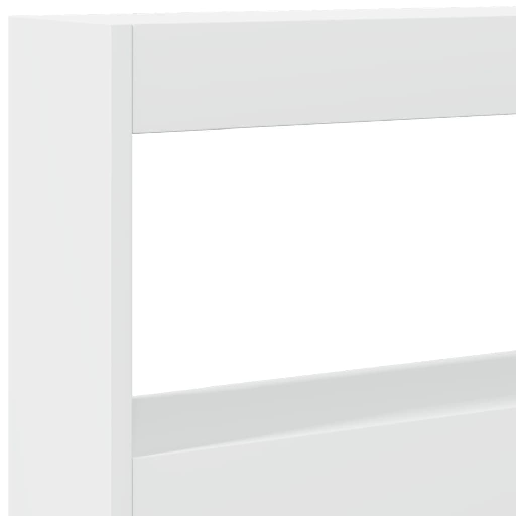 Armário de cabeceira com luzes LED 160x17x102 cm branco