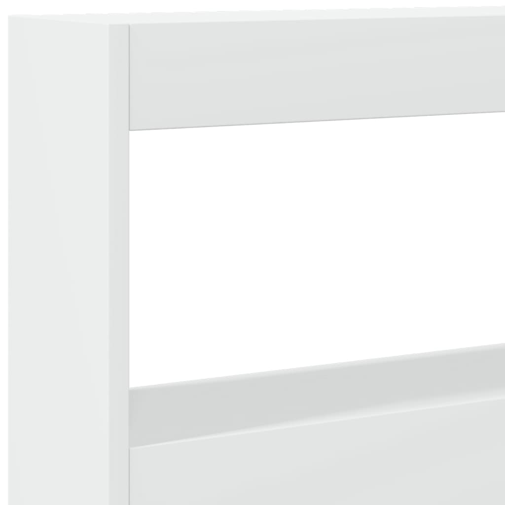 Armário de cabeceira com luzes LED 200x17x102 cm branco