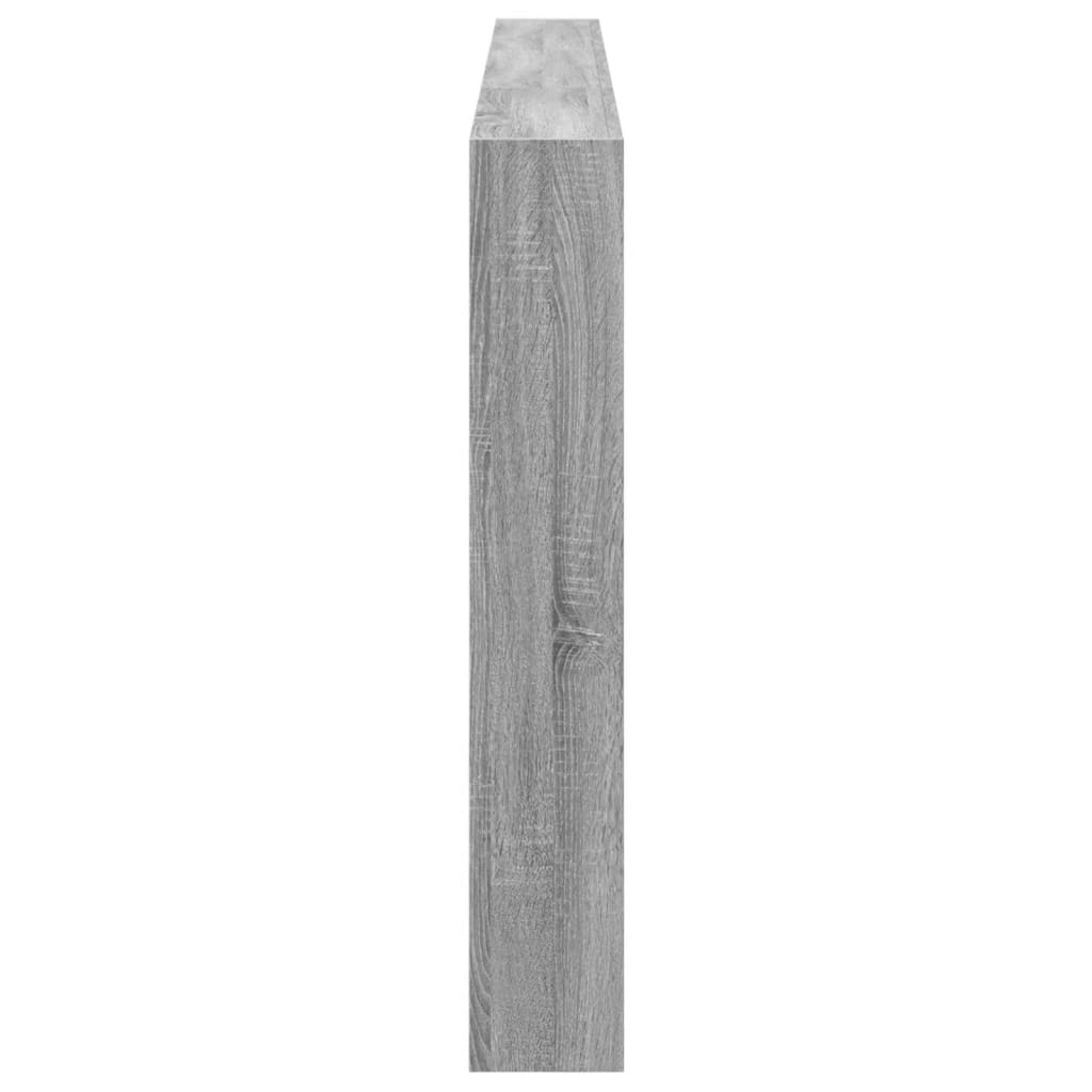 Armário de cabeceira c/ luzes LED 220x17x102 cm cinzento sonoma