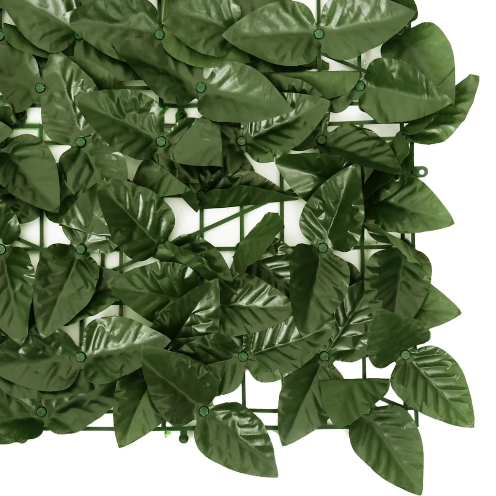 Tela de varanda com folhas verde-escuras 200x75 cm