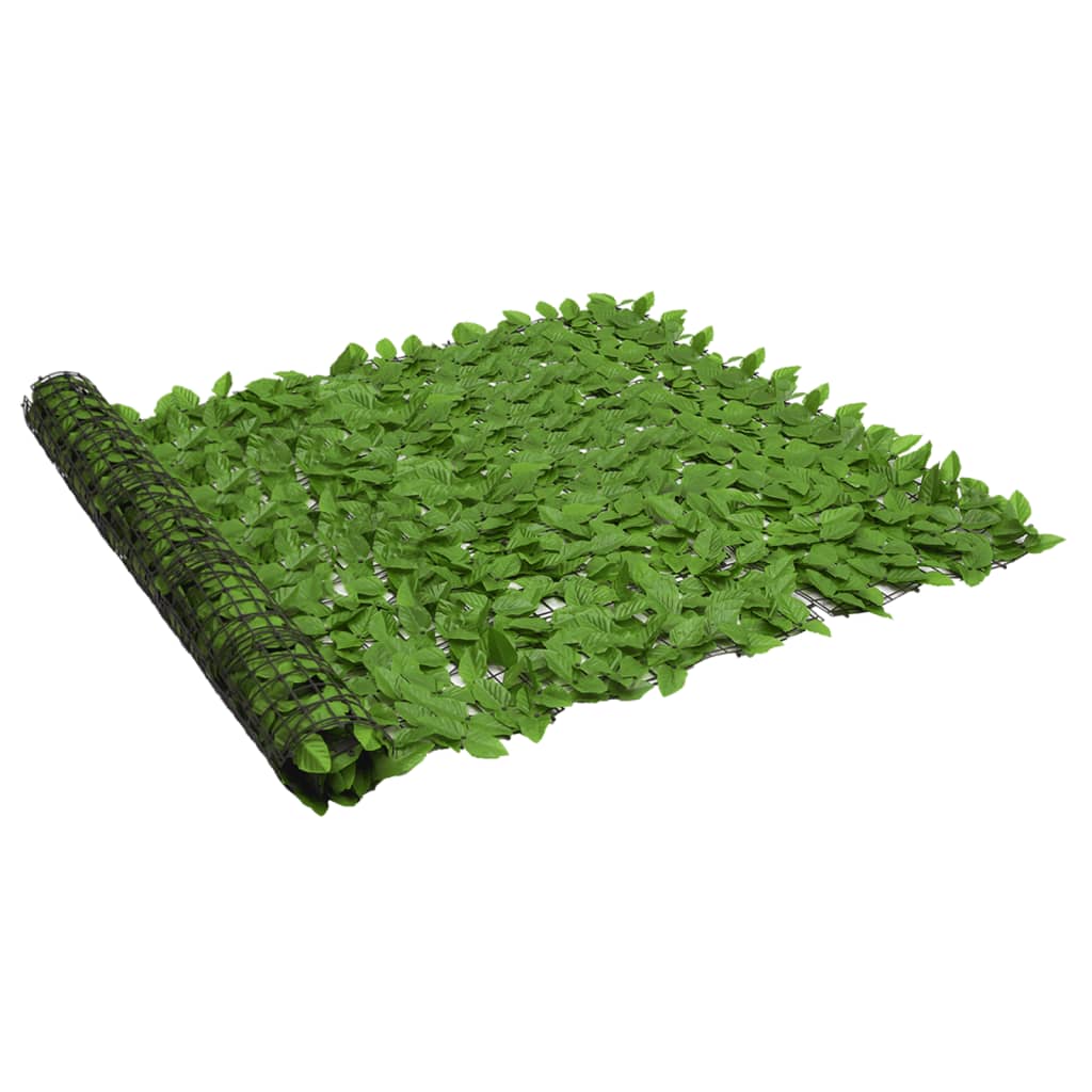 Tela de privacidade p/ varanda c/ folhas 300x150 cm verde